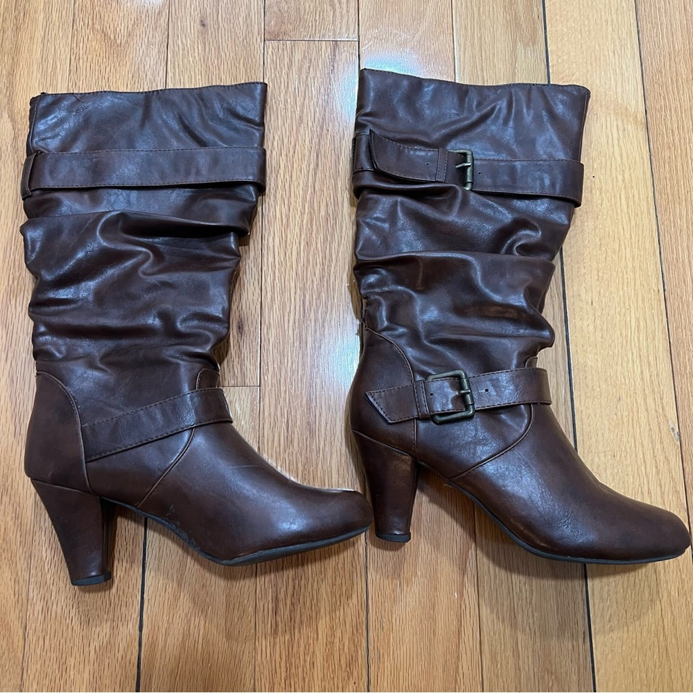 Comfy madden girl partial tan Paris  boots